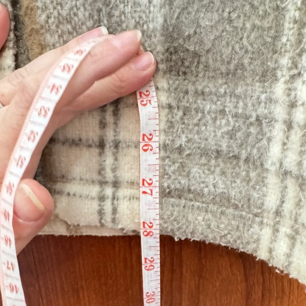ZARA Plaid Shacket Oversized S Beige Brown Grunge Cabincore Fall‎ Layering Chore